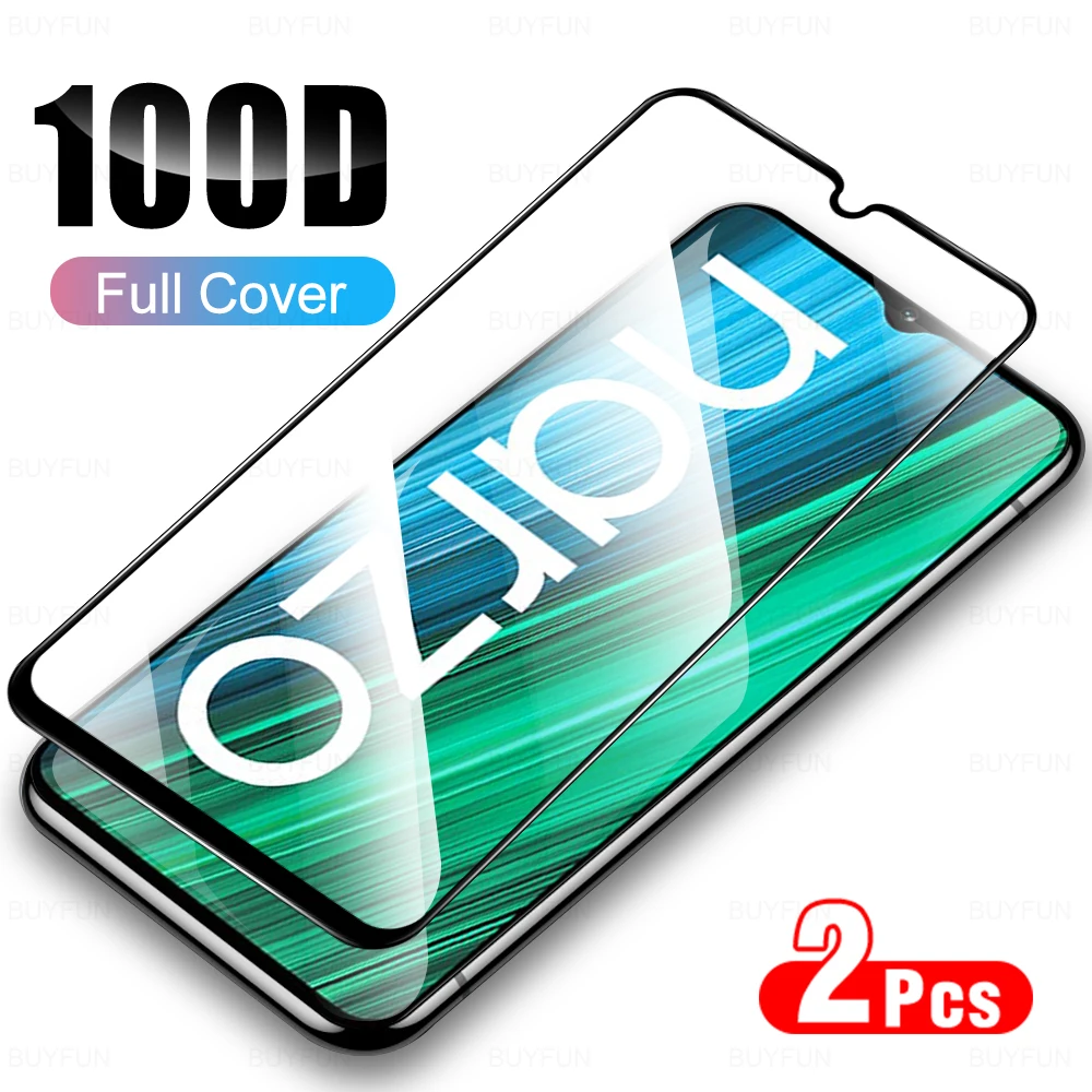 

2Pcs Full Cover Protective Tempered Glass Film For Realme Narzo 50A Phone Screen Protector Glasses For Realmi Narzo50A 6.5inch