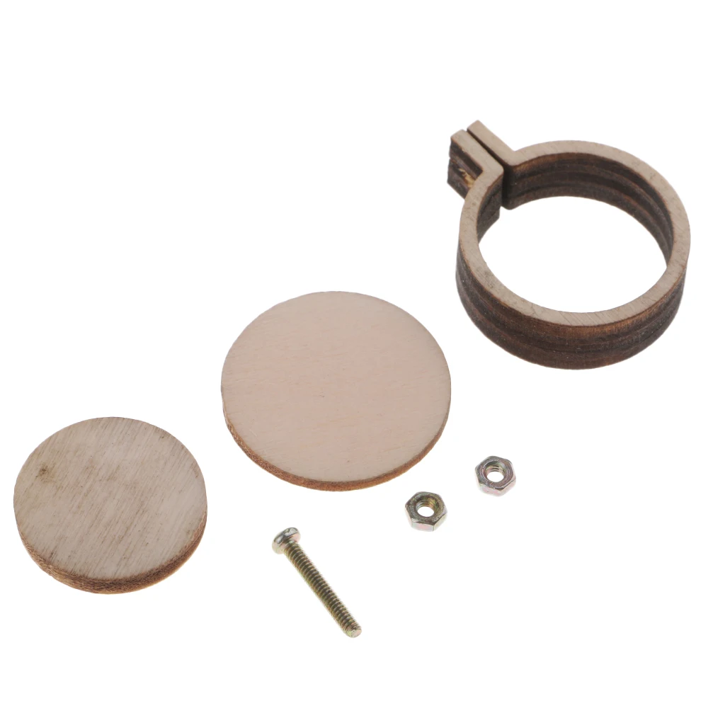 Мини деревянный обруч с вышивкой круглой формы для вышивки крестом DIY