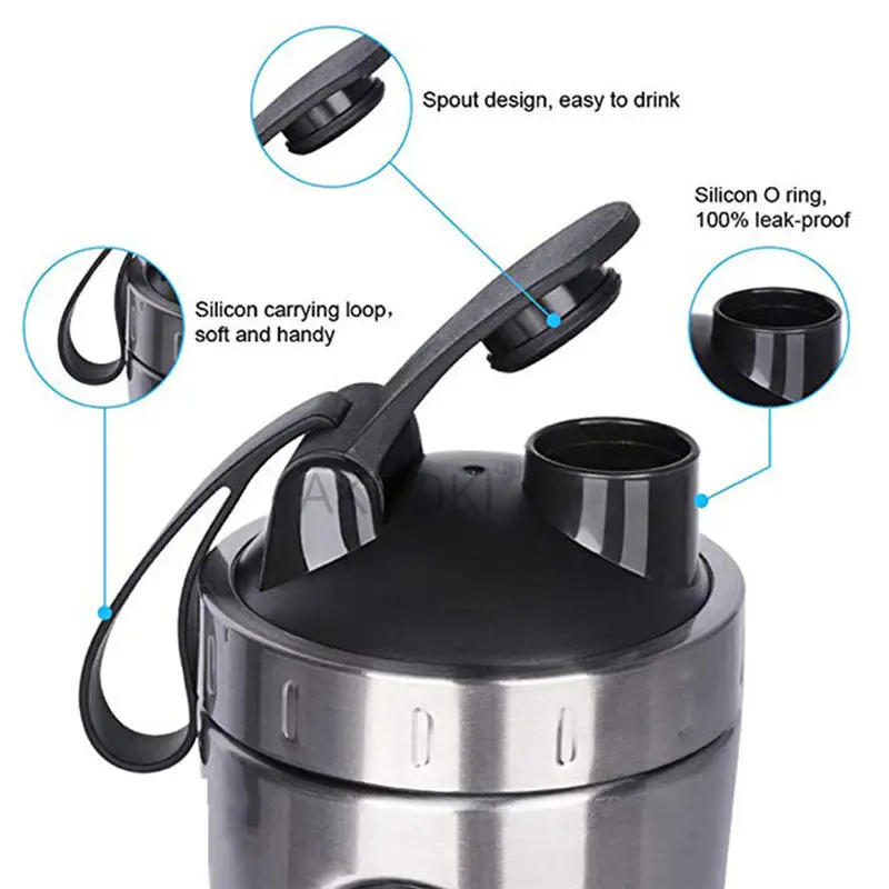 28 унций сывороточный протеин порошок Спортивная шейкер бутылка из нержавеющей