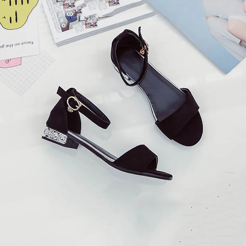 Женские сандалии простые элегантные летние туфли из флока на плоской подошве с