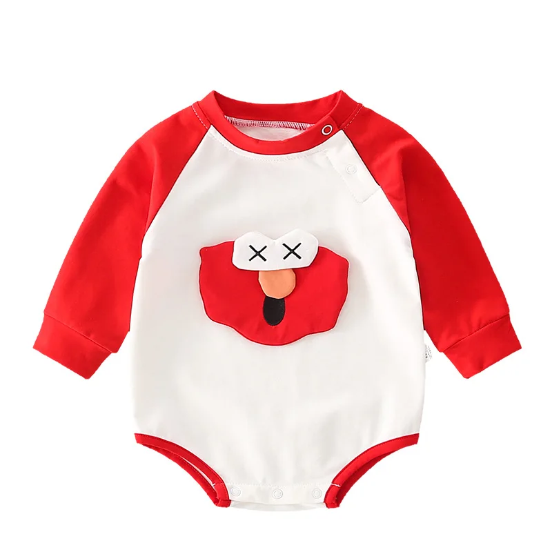 

Yg brand 2021 spring and autumn new baby clothes bag fart onepiece long sleeve baby triangle climbing suit for men and women