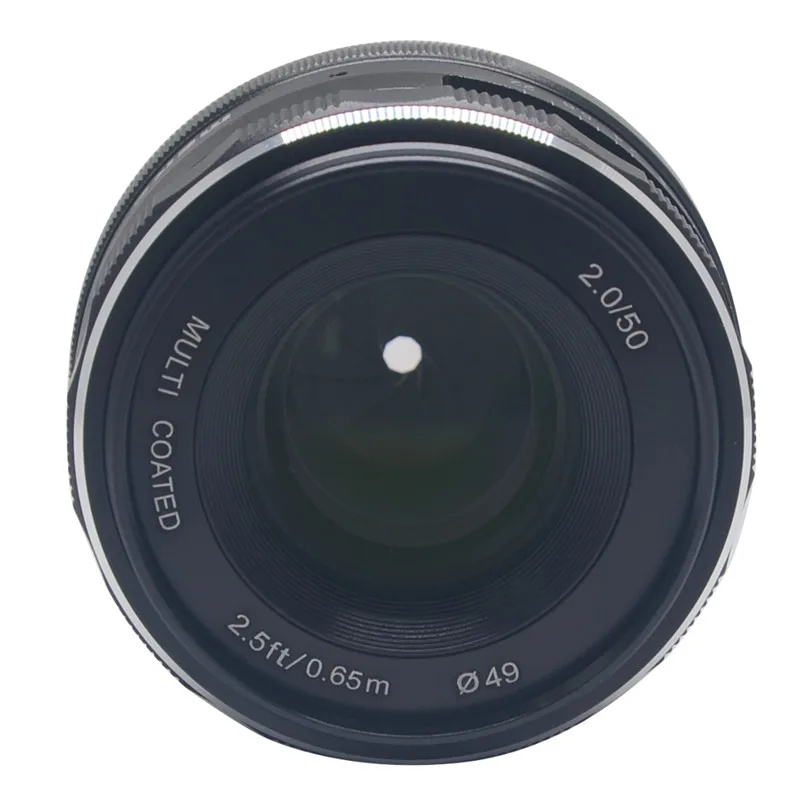 Объектив Meike MK-50mm F/2 0 с большой диафрагмой и фиксированным ручным фокусом