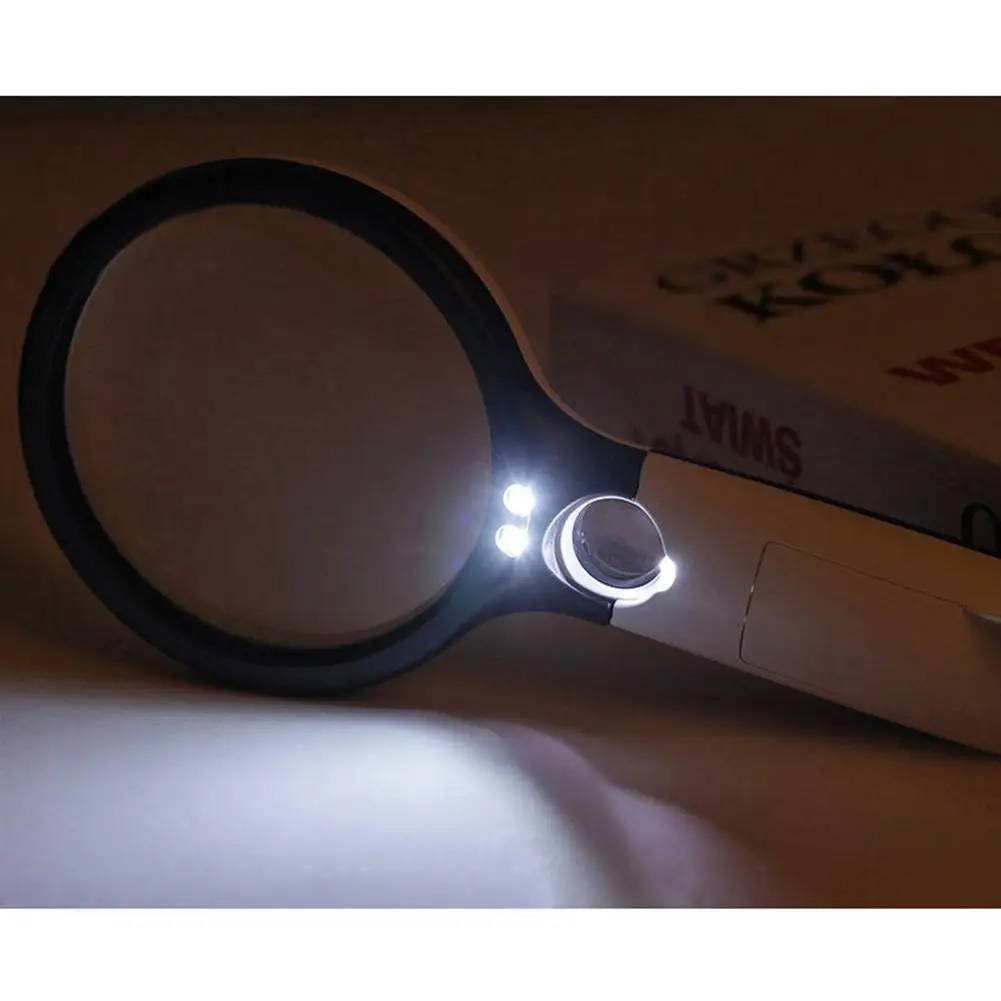 Studyset мини карманное двойное зеркало для чтения 3 светодиодный светильник 45X