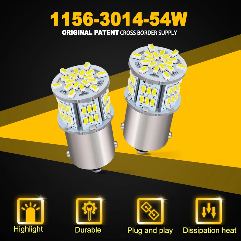 JIACHI 2x Led 1156 BA15S P21W Replacement Bulb 540LM White For BMW Audi kia Toyota Cars Accessories Turn Signals Car Tail bulb | Автомобили
