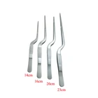 3 шт.компл. Пинцет Atraumatic щипцы угловой зажим инструмент из нержавеющей стали Изогнутый пинцет ухо зажим для носа средство для удаления ресниц