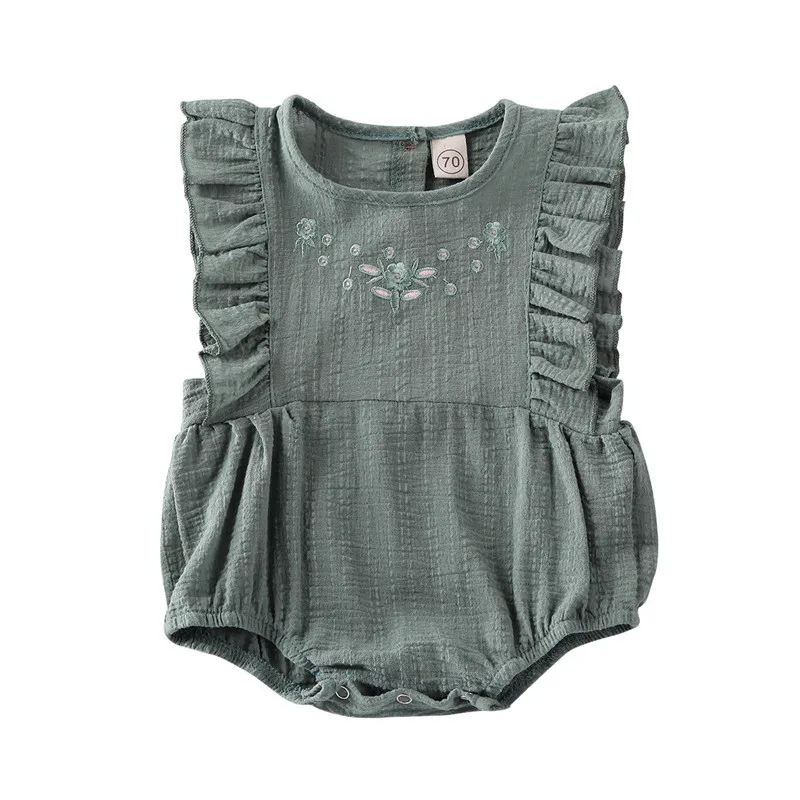 Одежда для новорожденных девочек от 0 до 18 месяцев однотонный комбинезон розовый