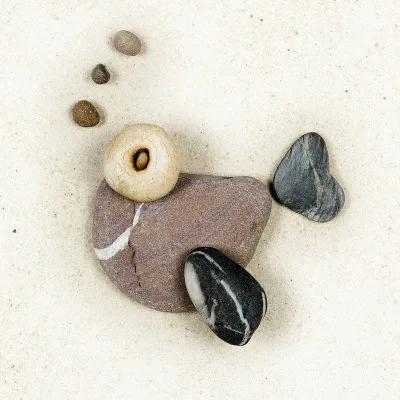 Скандинавская современная простая масляная живопись камень Рыба животное без