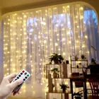 СВЕТОДИОДНАЯ Гирлянда-занавеска с дистанционным управлением, 3 м новый год новогодние украшения 2022 гирлянда новый год 2022 гирлянда светодиодная новогодний декор гирлянда штора декор комнаты елочные игрушки