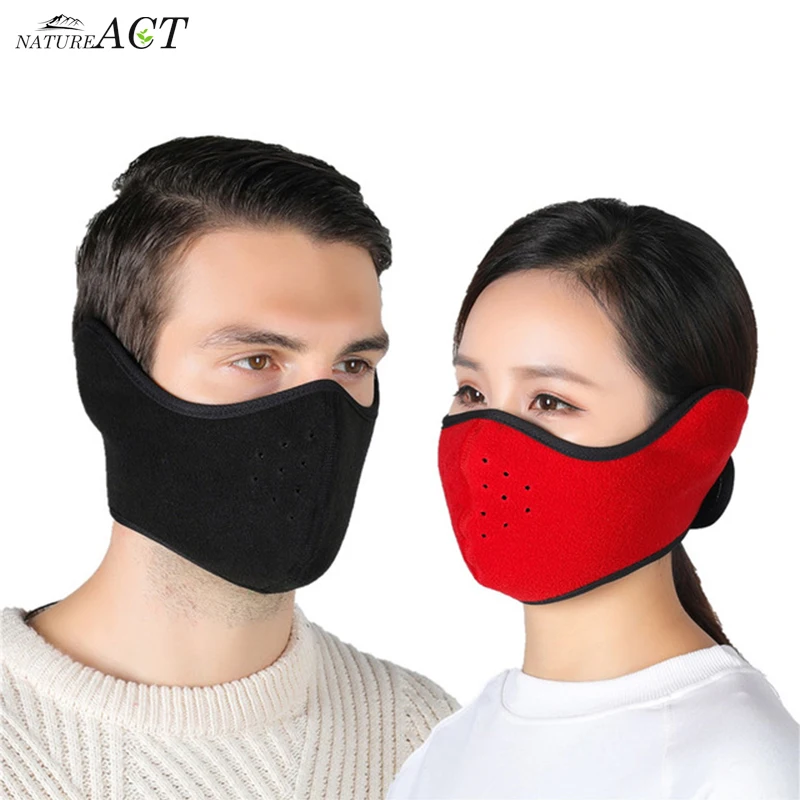 Унисекс полумаска для лица для мужчин и женщин Зимняя теплая маска флисовые наушники для верховой езды лыжный сноуборд наружные аксессуары защита от ветра и холода