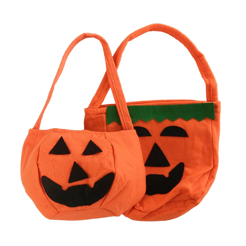 Сумка-тоут на Хэллоуин с тыквой Нетканый мешок для конфет Подарочный украшение