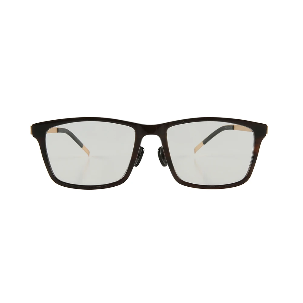 

Light Thin Metal Temples Rectangle Square Buffalo Horn Sunglasses Eyeglasses Spectacles Eyewear Optical Reading Glasses Frame