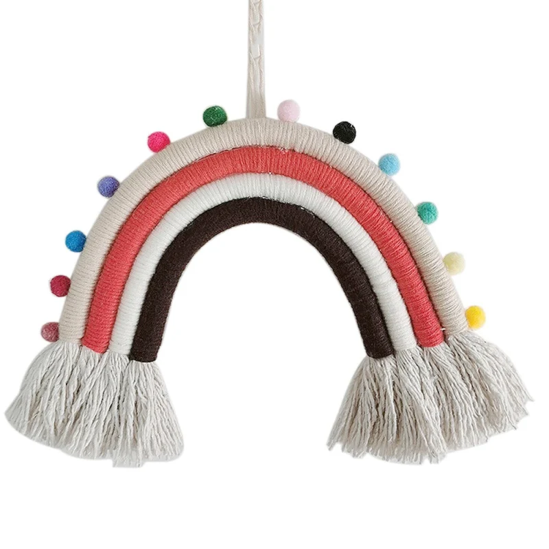 Веревка сделай сам радужная подвеска ручной работы Тканое украшение в