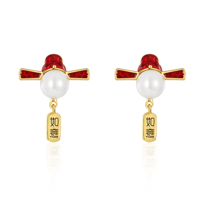 

Женские серьги в китайском стиле ретро из серебра 925 пробы с ножом лошадью Даном