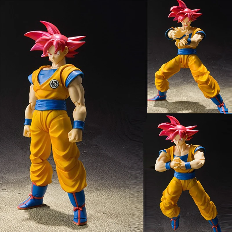 

Dragon Ball Super Saiyan Red Hair Son Goku Zamasu PVC Action Figures Anime Dragon Ball Z Movable Joint Goku Figurine Toys Gifts