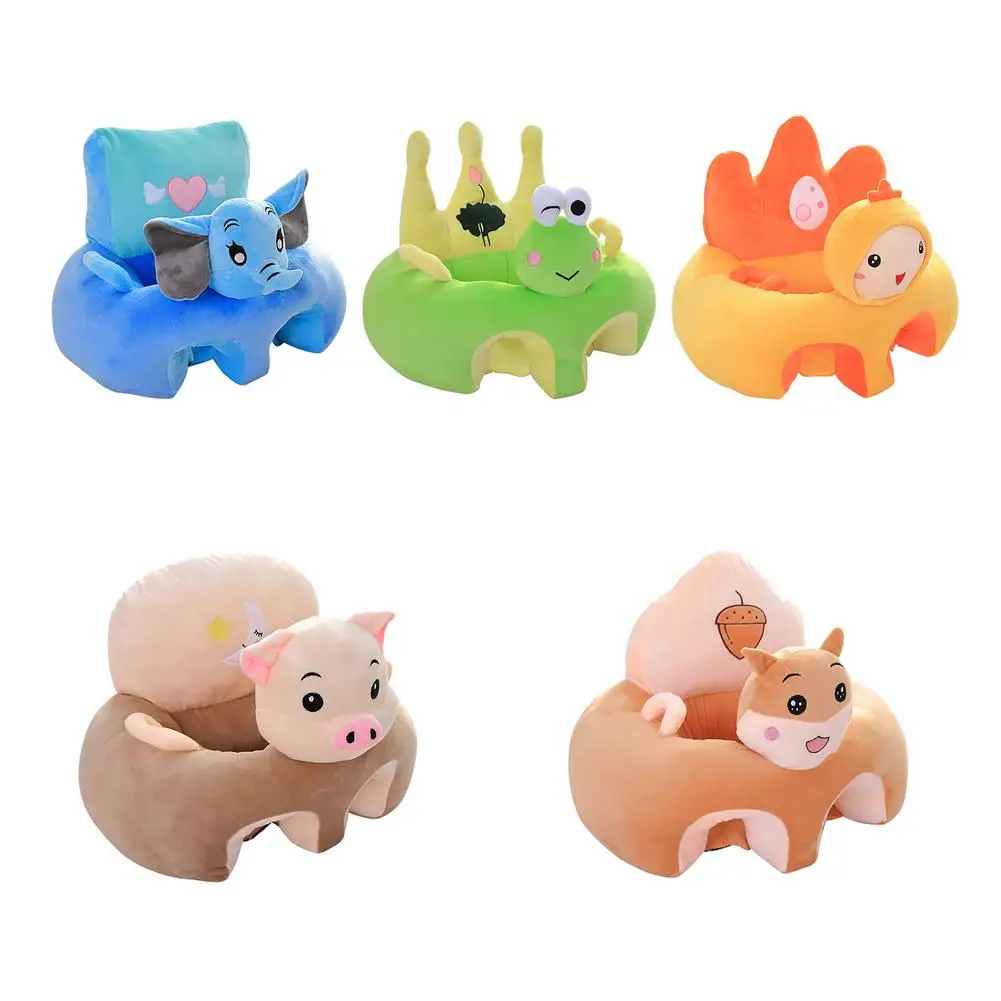 

Baby Cute Cartoon Animal Sofa Baby Floor Support Seat Soft Plush Infant Learning To Sit Chair Anti-slip Drop-proof Kid's Gifts