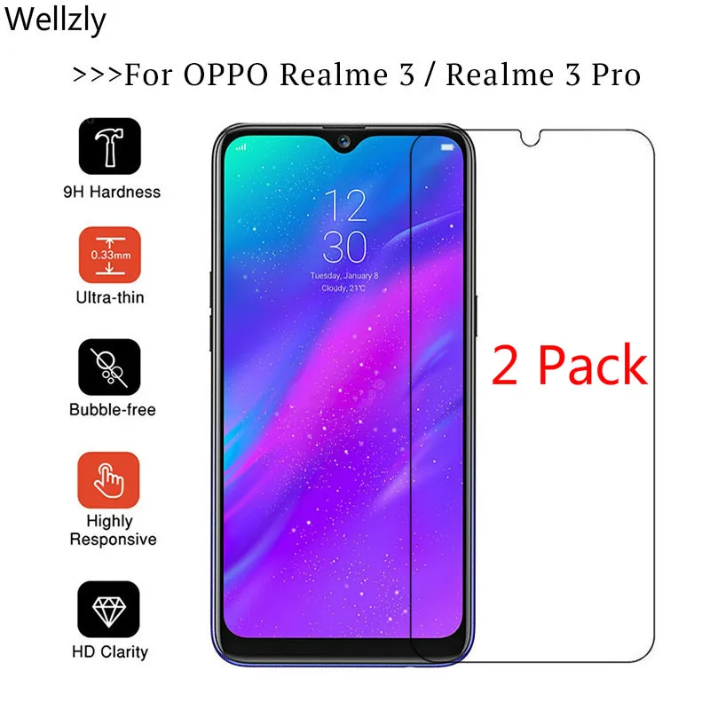 

2 шт. Защитное стекло для OPPO Realme 3 Pro Realme 3pro защита для экрана Realme 3 Real Me 3 Закаленное стекло Realme3 пленка