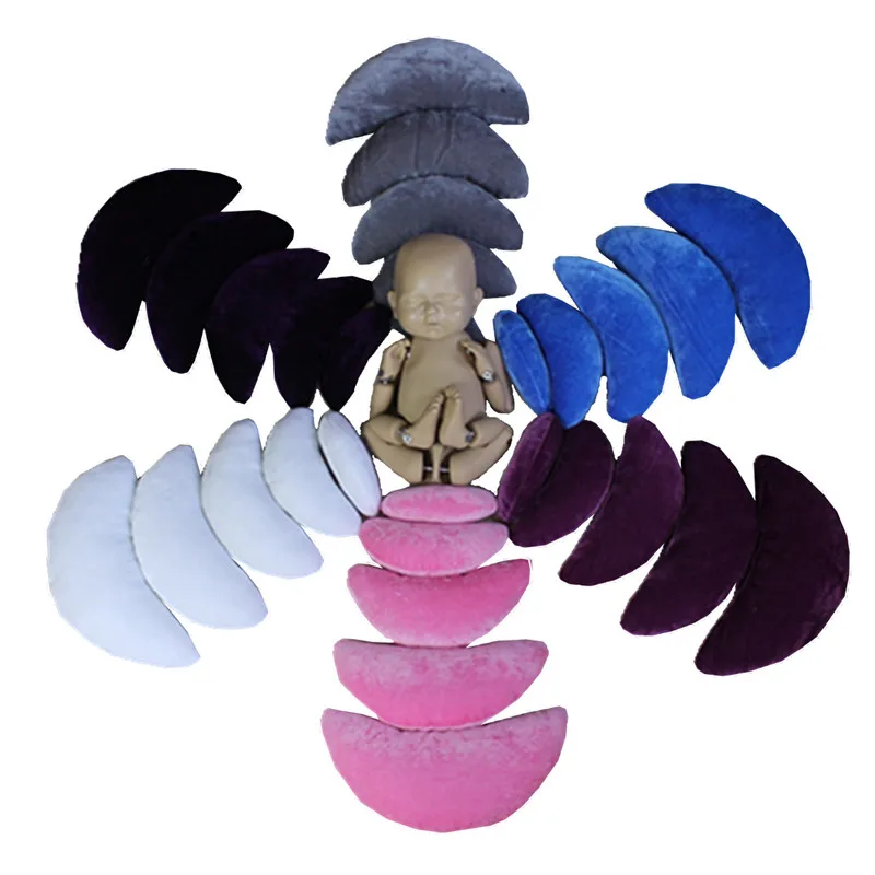 Accesorios de fotograf&iacute;a para reci&eacute;n nacidos, esterilla de fotograf&iacute;a con almohada de Luna, accesorios para estudio de beb&eacute;, accesorios de fotograf&iacute;a para Sesi&oacute;n de beb&eacute; reci&eacute;n nacido-1