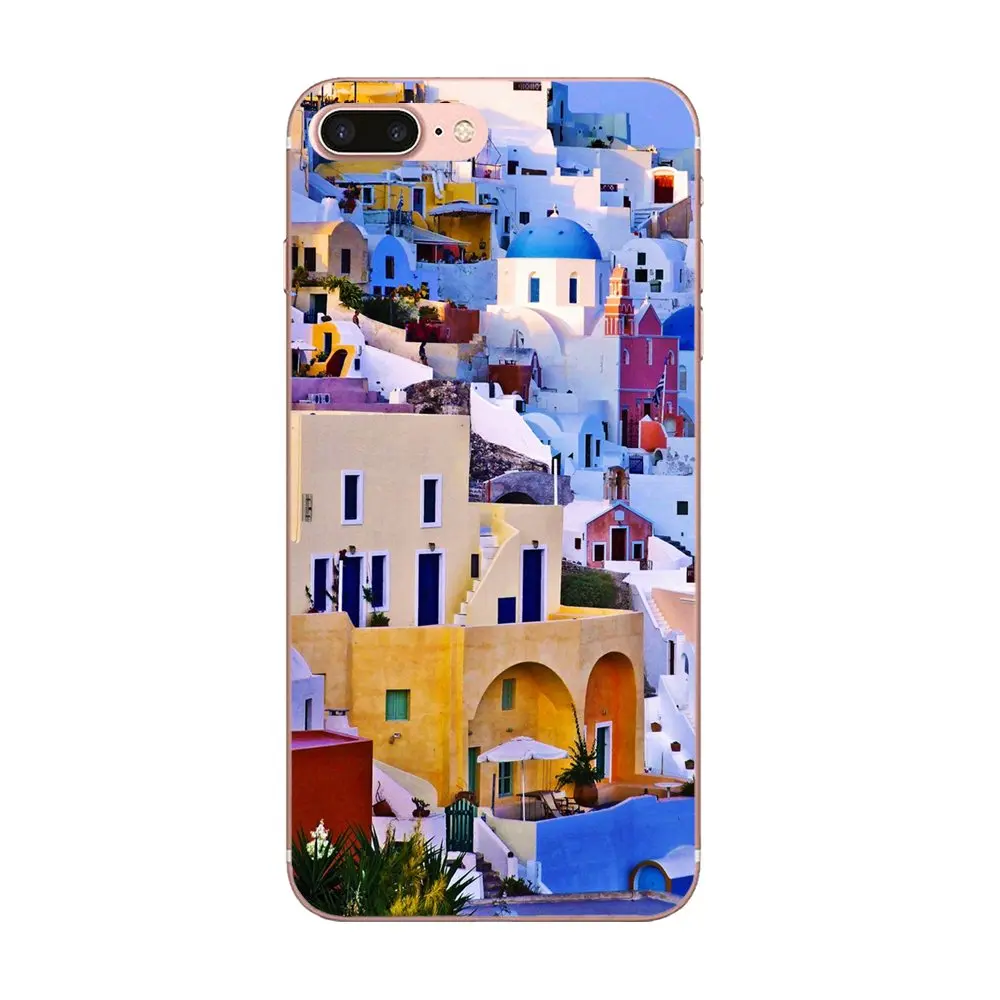 Синий Греция Санторини море морской пейзаж ТПУ чехлы накладки для LG K50 Q6 Q7 Q8 Q60 X