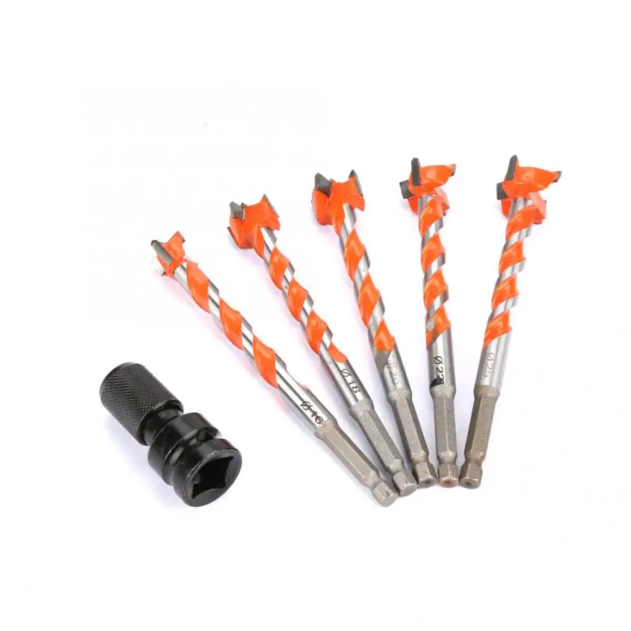 Drill Bit Adapter Set 6 Pcs Forstner Hole Boring Accuracy Cutter Wood brocas de centrar | Инструменты