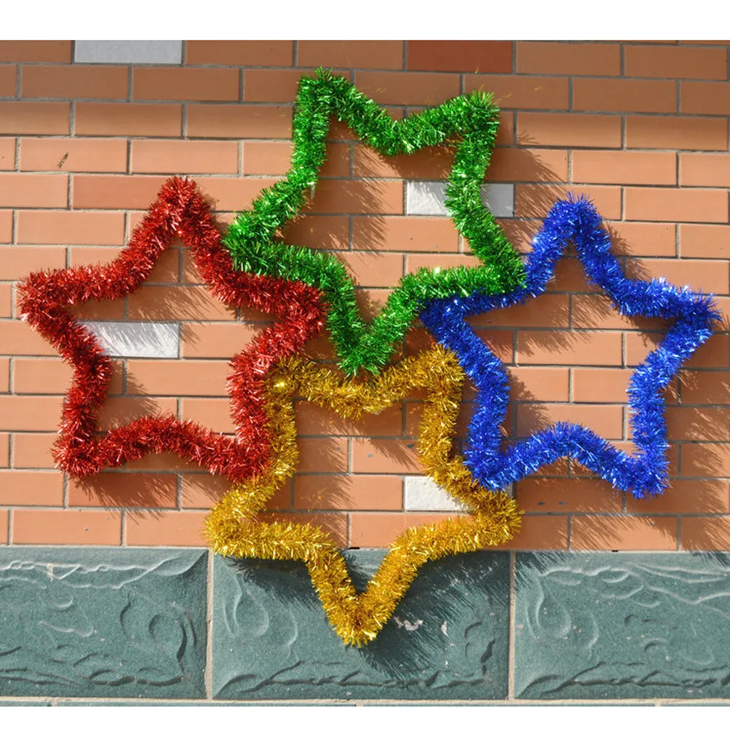 Сияющий Рождественский венок орнамент навесные Декорации для стен кулон