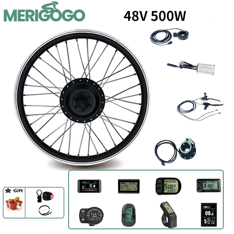 

2021 New Products 48V 500W Ebike Conversion Kit Front Motor 20" 24" 26" 28" 29" Wheel Hub Motor Electric Bike Conversion Kit