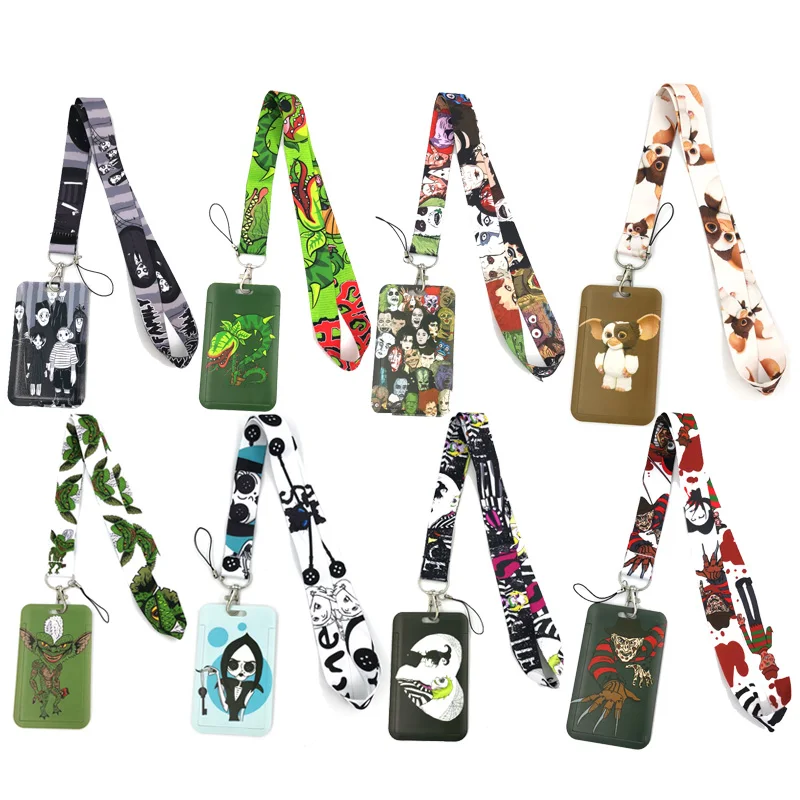 Шнурок с персонажами из фильма ужасы держатель для кредитных карт сумка