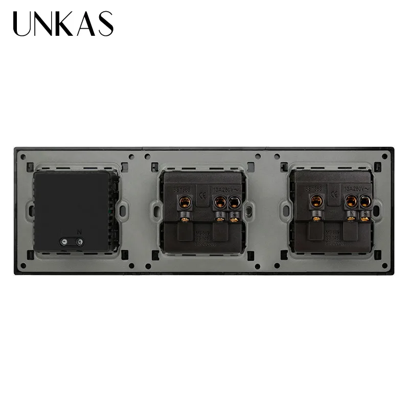 UNKAS розетки с зарядное устройство для автомобиля двумя портами USB зарядки Порты и