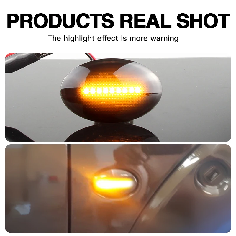 2 шт. светодиодный фонарь на крыло боковой габаритный указатель поворота для Ford