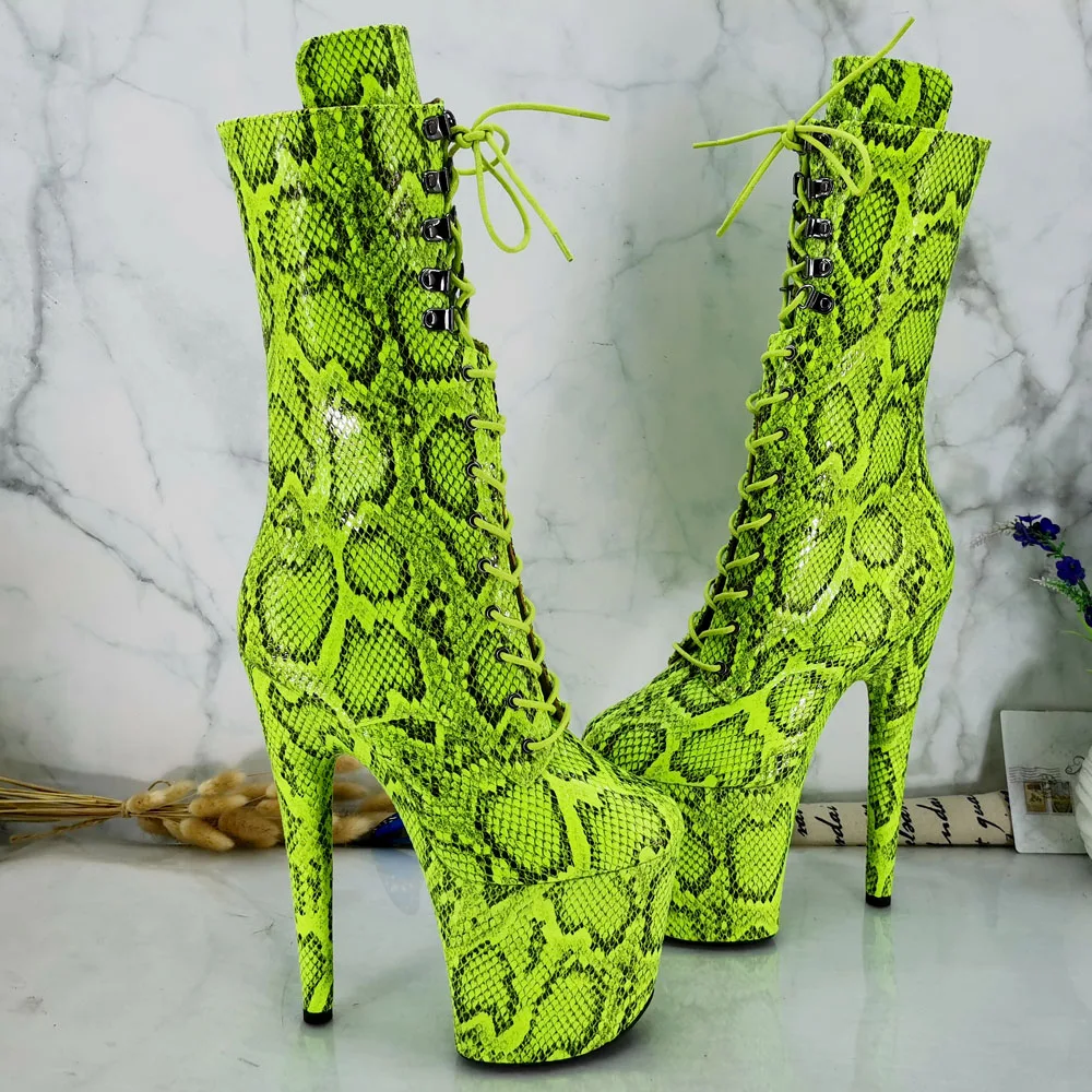 Leecabe 20CM/8inches Pole dancing shoes High Heel platform Boots closed toe Dance boots | Спорт и развлечения