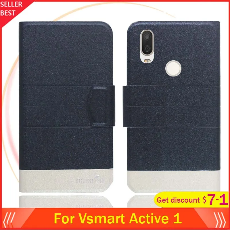 Vsmart Active 1 чехол 5 65 &quotФлип ультра тонкий кожаный эксклюзивный для телефона Модный