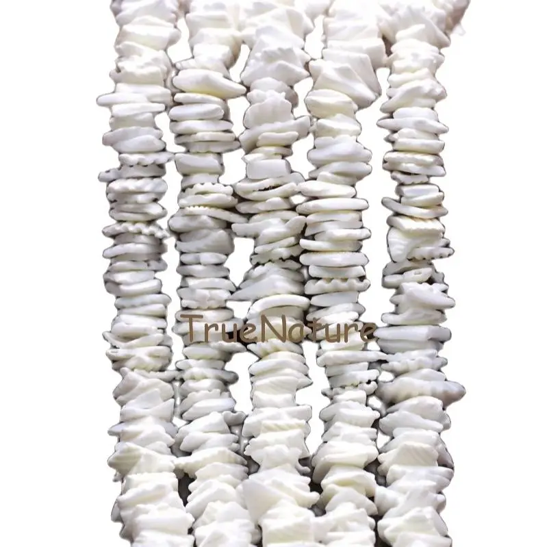 Необработанные бусины из белого ракушечного камня свободные искусственная