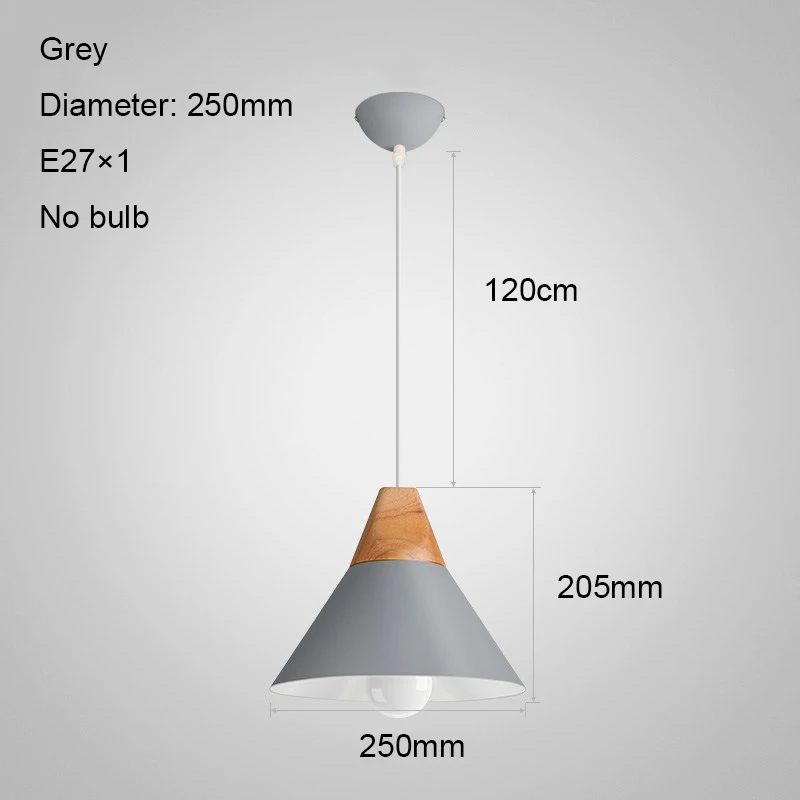 Grey 250mm no bulb Подвесной светильник светильник подвесной люстра лофт подвесные светильники лофт декор светильник люстра светильник лофт люстра детская люстра для кухни люстра на кухню светильники подвесные - Цвет корпуса: Grey 250mm no bulb