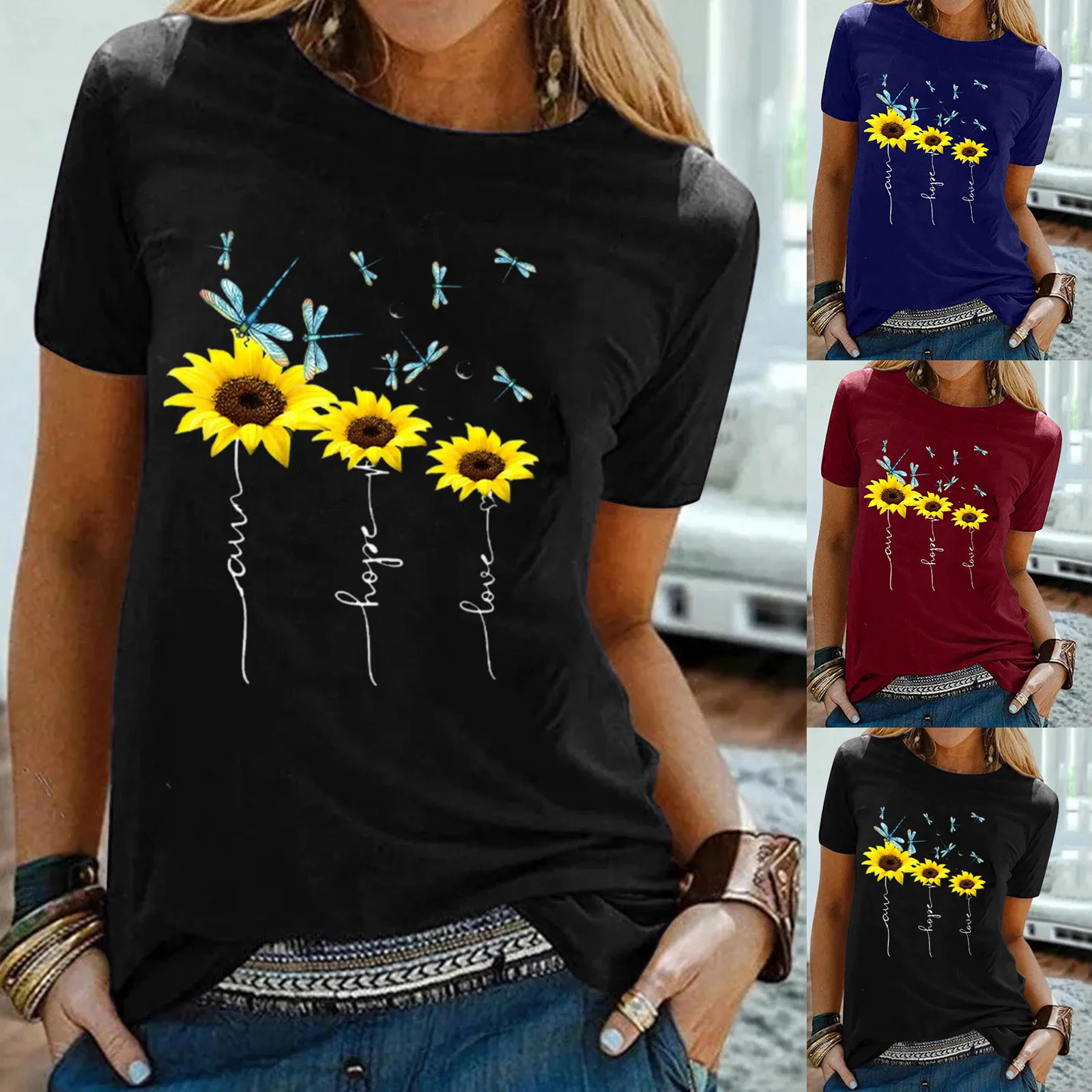 

Women-clothing Casual Printing Short Sleeves O-neck Loose T-shirt Blouse Tops Cruella Summer Sale Haut Femme Été Y2k Футболка