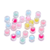 2080pcs500g transparent acrylic beads candy colors round loose spacer beads for jewelry making handmade diy bracelet necklace