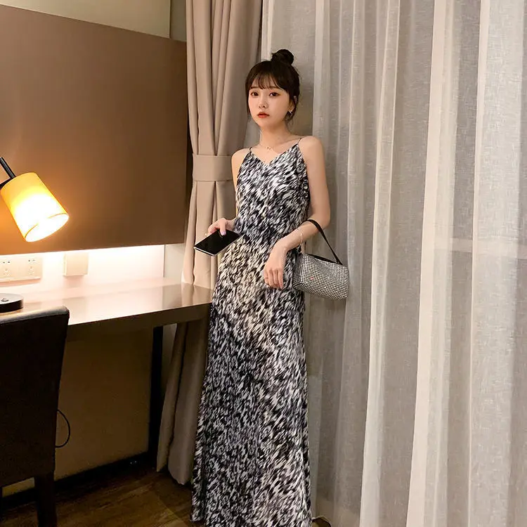 

Fashion Printed Dress 2021 new summer women's dress with high waist and thin waist