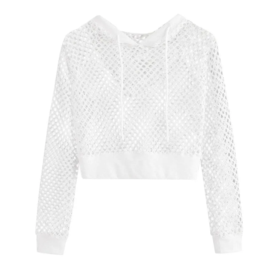 Женская укороченная Толстовка в стиле Харадзюку повседневная однотонная