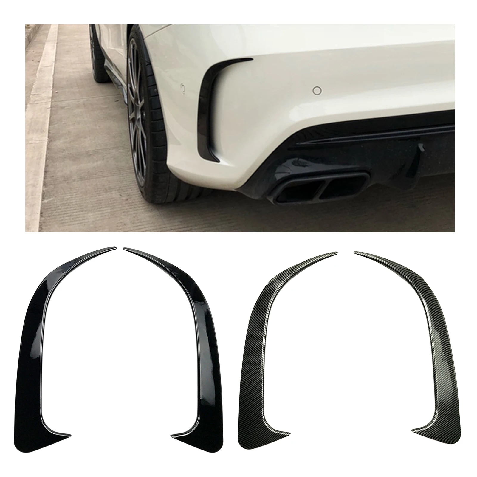 

ABS автомобильные задние разветвители, задний бампер, спойлер, утка, вставка, крышка, отделка крыла для CLA200 220, сменный декоративный