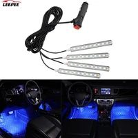 12v led strips car interior ambient lights dash floor foot decorative lamp rgb with power adapter 4x4 auto accessories universal