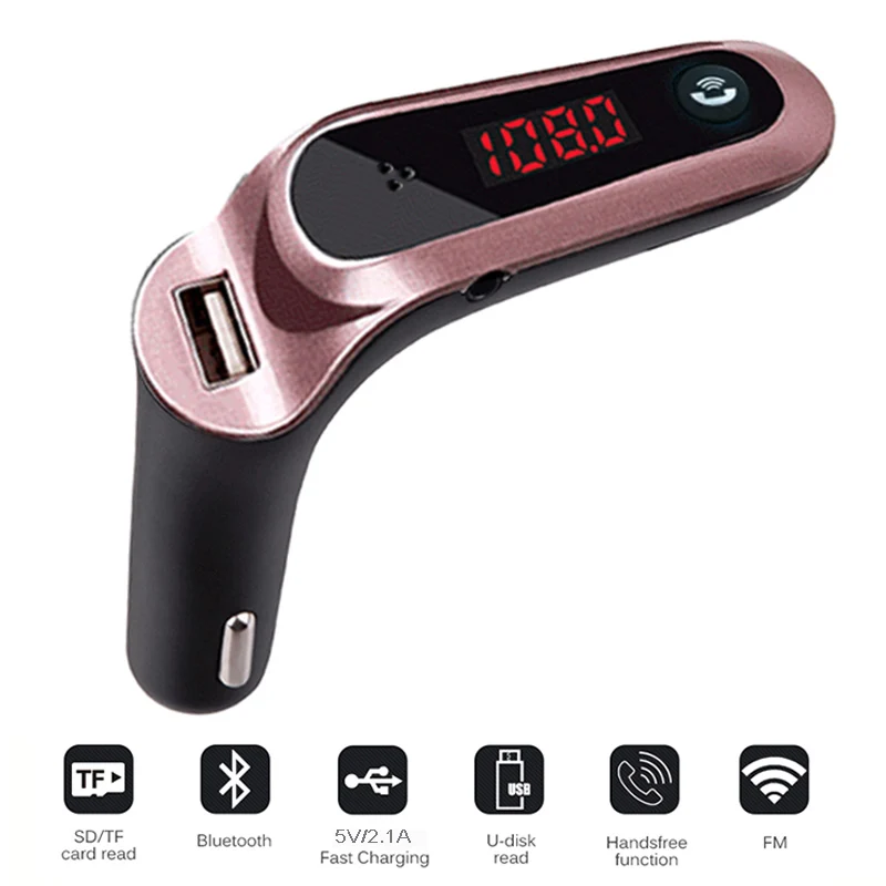 4 в 1 Hands Free Беспроводной Bluetooth FM передатчик AUX модулятор Автомобильный комплект MP3