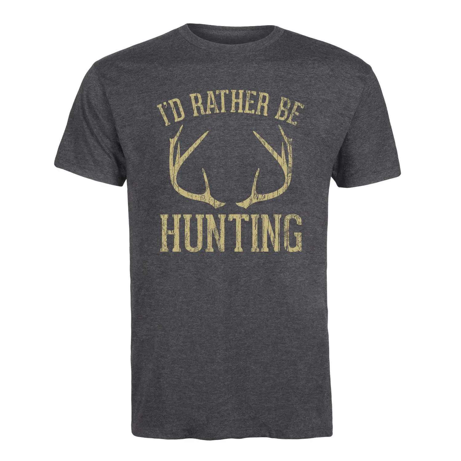 

2018 Funny Cotton Casual Top Tee I'D Rather Be Hunter Custom Tee