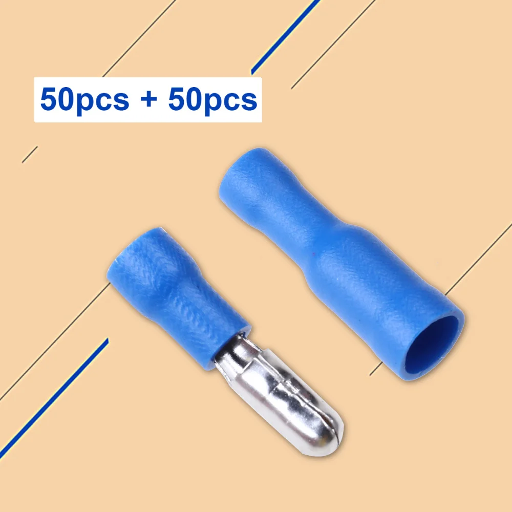 100 шт Калибр изолированный мужской/женский пуля быстрого соединения провода