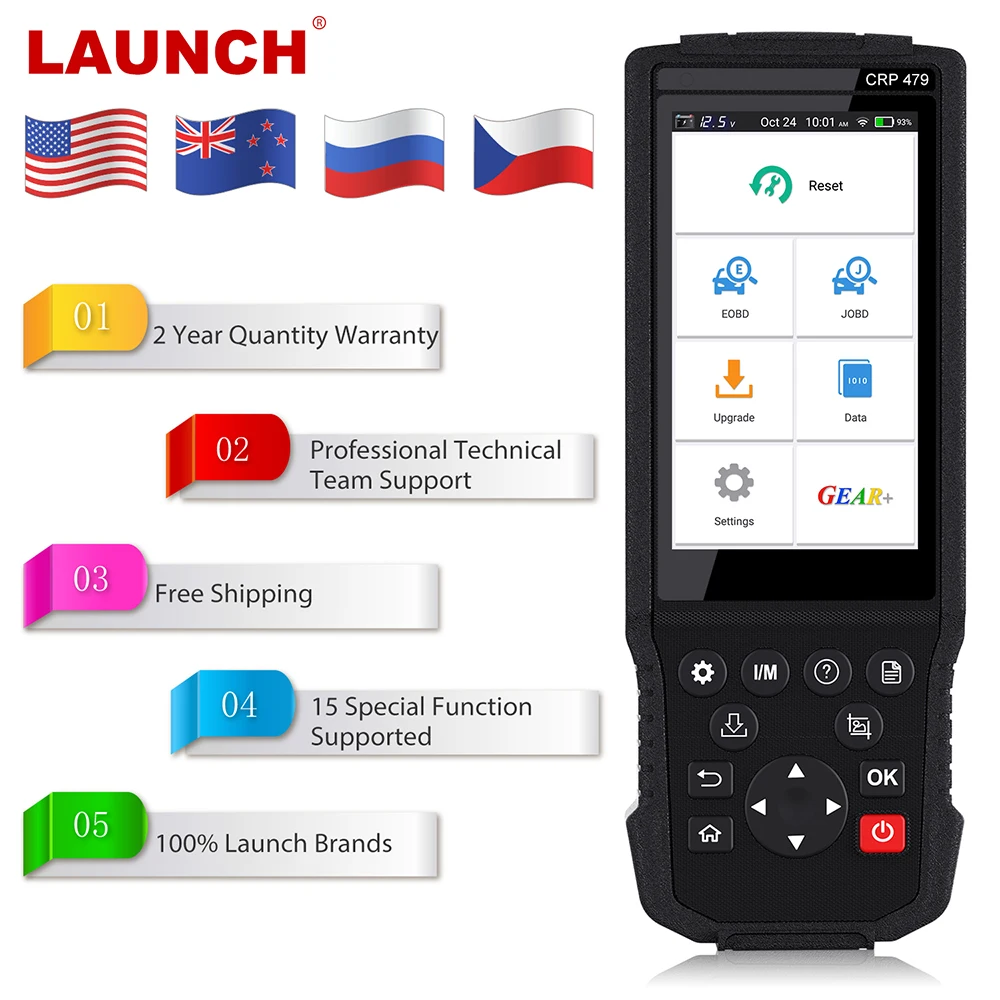 LAUNCH X431 CRP479 OBD2 сканер EOBD Авто ABS TPMS DPF IMMO ключ EPB сброс масла автомобильный