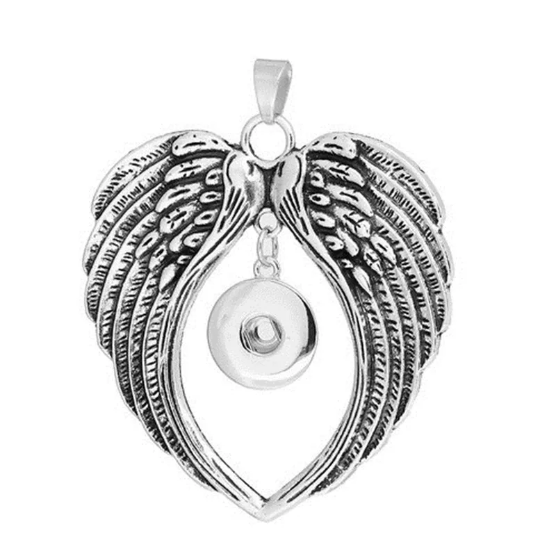 DoreenBeads модная цинковая кнопка из сплава Подвески подходят 18 мм/20 мм кнопки Крылья