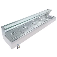 Коммерческий полный Нержавеющая сталь стол ресторан суп Bain Marie топ электрическая Байн-Мари для Еда теплее Коммерческий полный Нержавеющая сталь стол ресторан суп Bain Marie топ электрическая Байн-Мари для Еда теплее