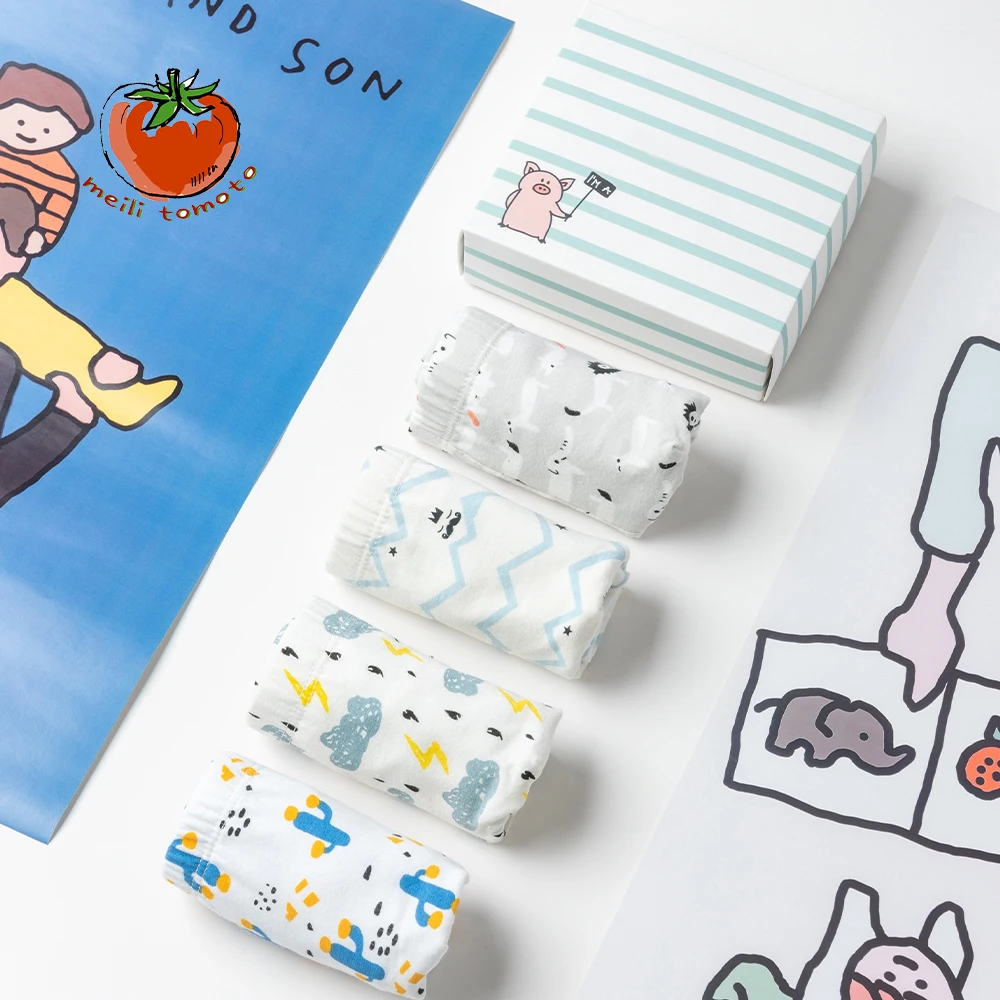 2-3 шт./партия Модное детское нижнее белье с рисунками из мультфильмов шорты
