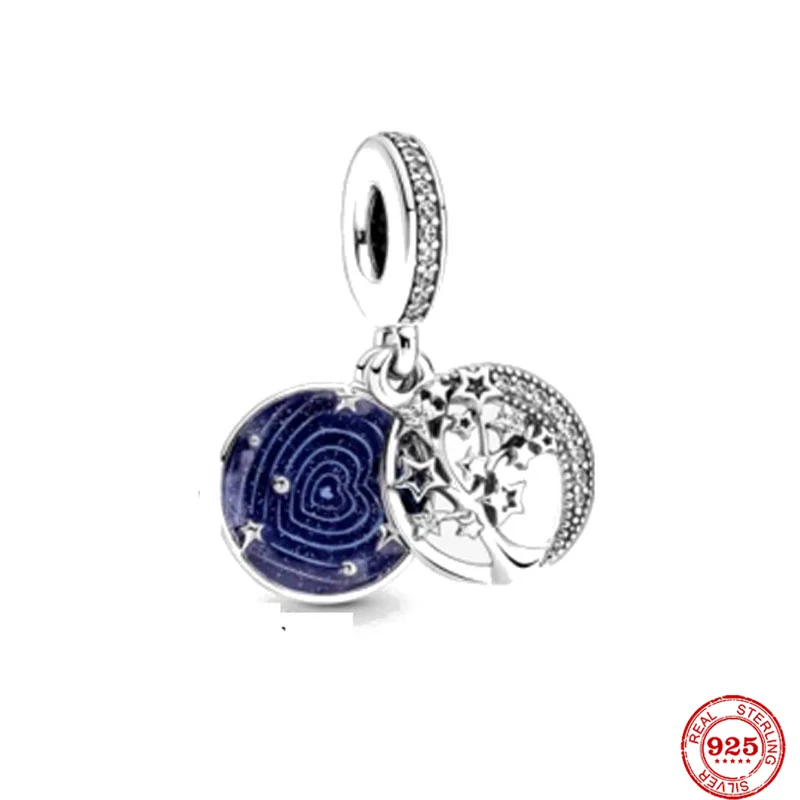 Оригинальный браслет с подвесками в виде Санты серебро 925 пробы | Украшения и