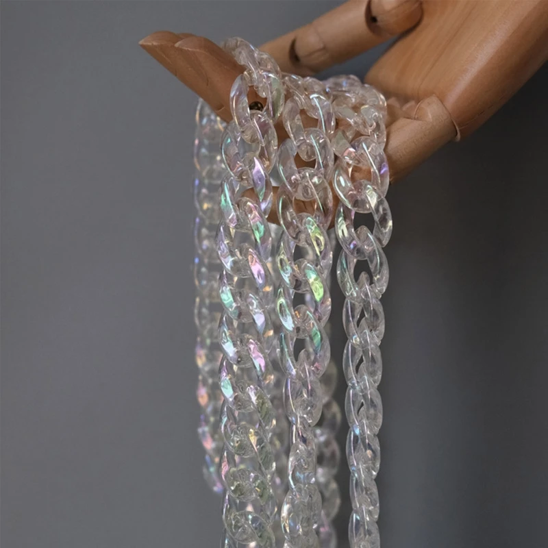 

50LD Clear Acrylic Strap Replacement for Handmade Beach Bag Bucket Handbag Handles Top Handle Bags Purse Handle