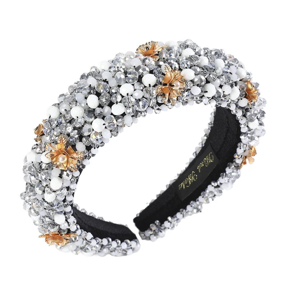 

Haimeikang Beads Headbands for Women 2021 New Autumn Winter Hairbands Bezel Baroque Hair Hoops Vintage Crown Hair Accessoires