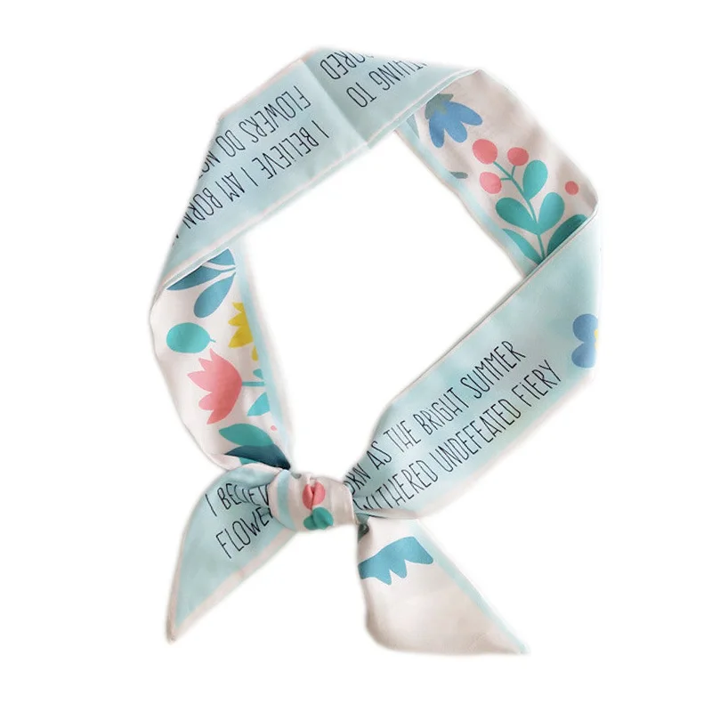 Новый многофункциональный маленький шарф с принтом женская сумка для шарфа