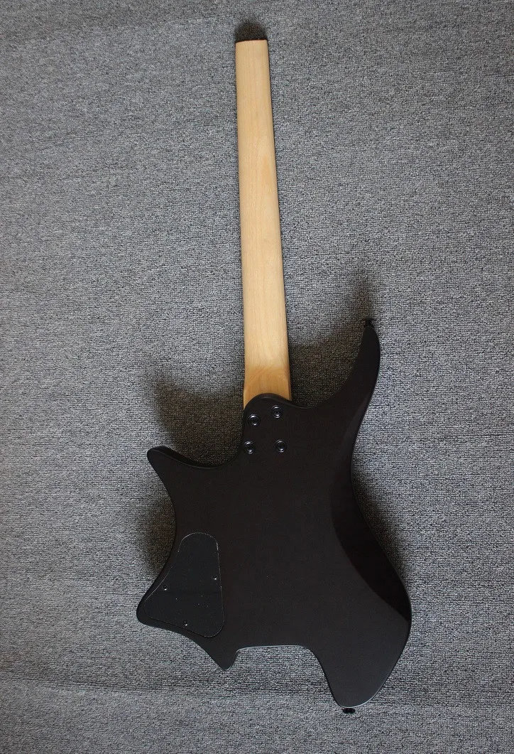

Weifang Rebon 6 string Headless Electric Guitar with Flamed maple in Cherry Sunburst Colour